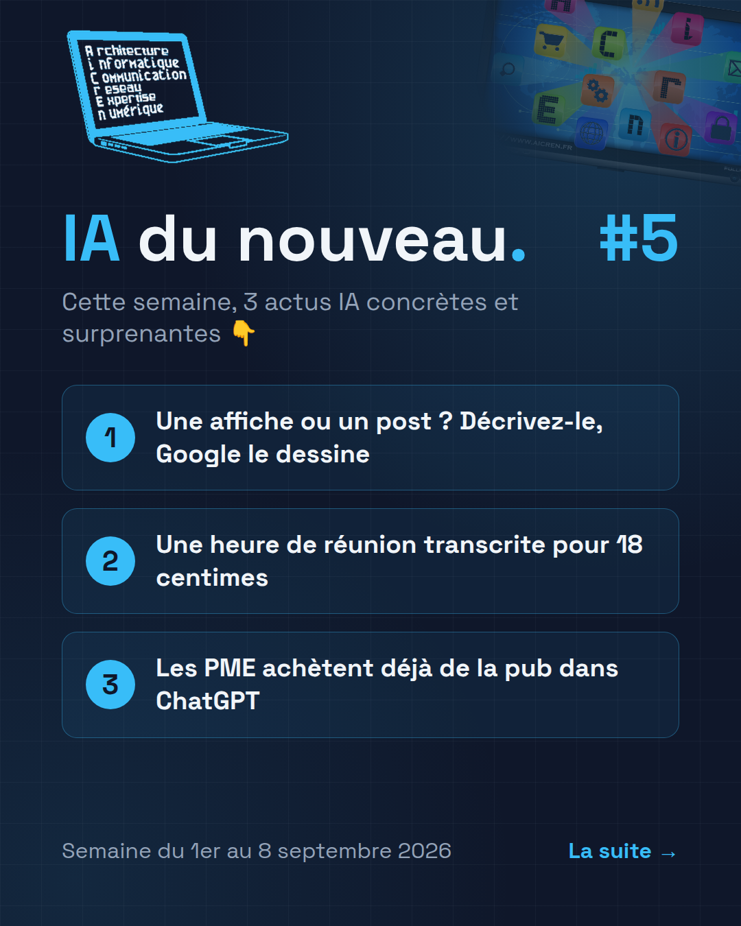 IA du nouveau #5 — le sommaire de la semaine