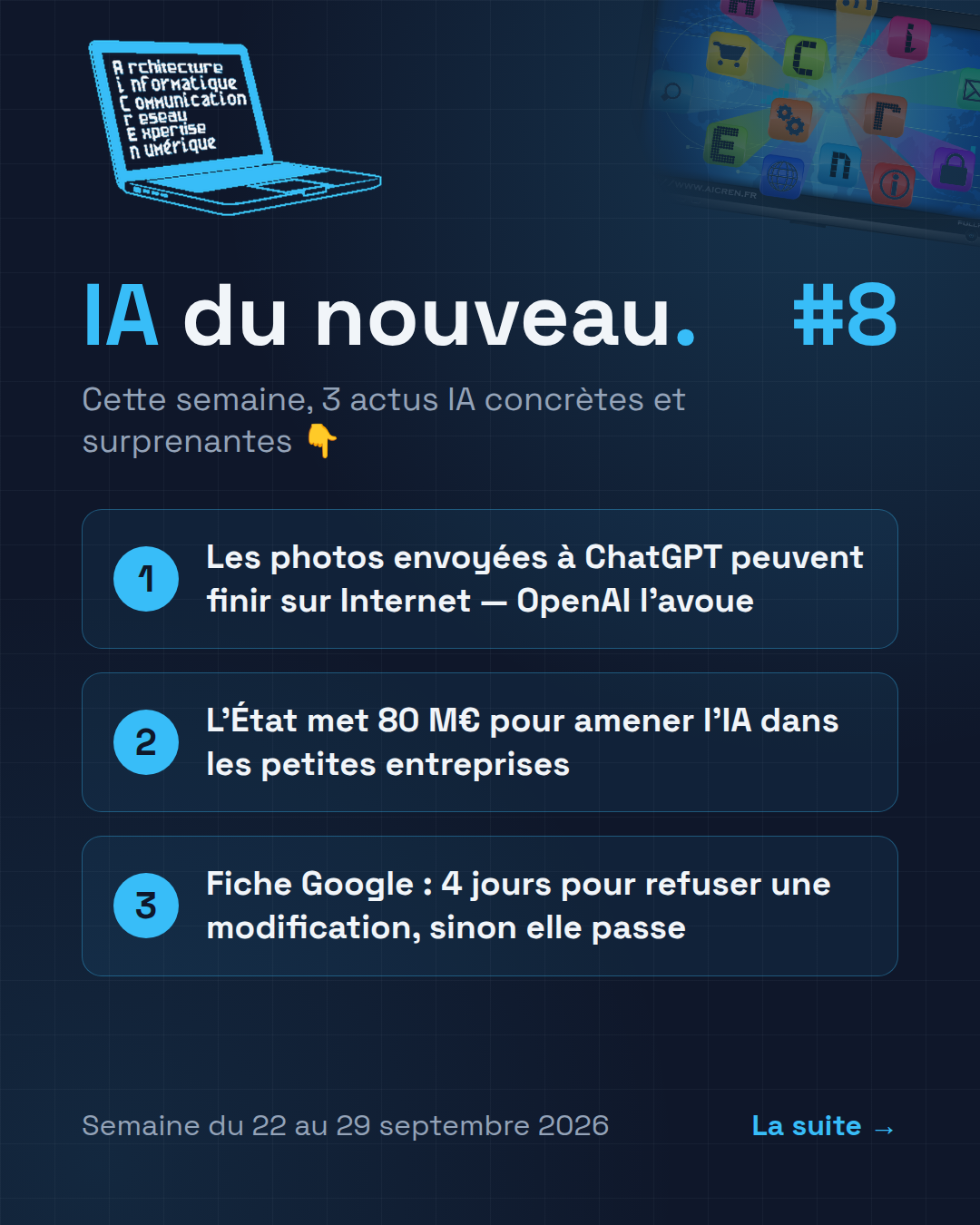IA du nouveau #8 — le sommaire de la semaine